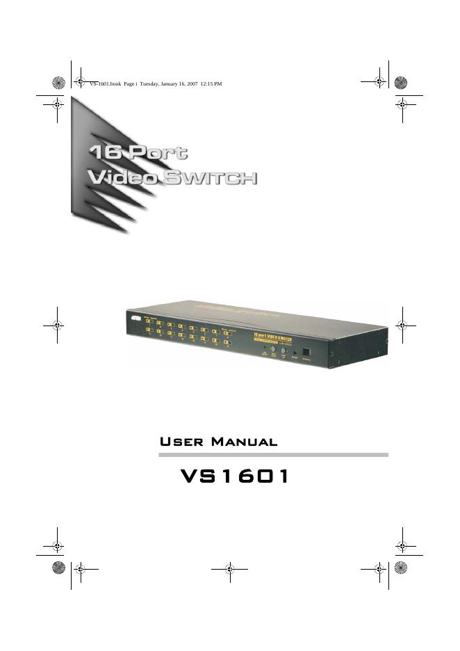 ATEN VS1601 用户手册