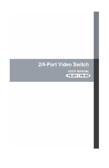 ATEN VS-291/491 用户手册(1)