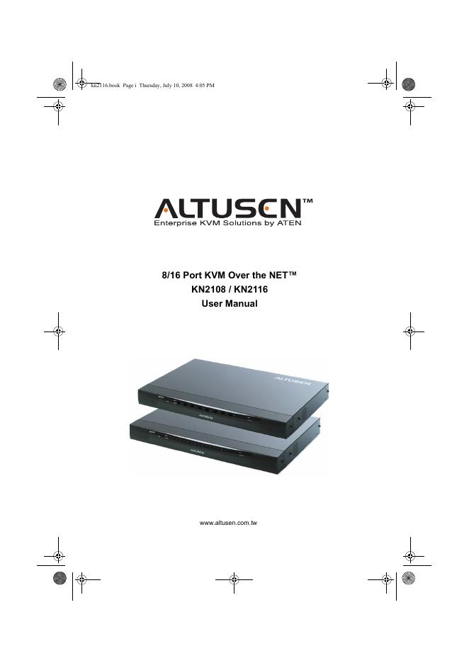 ALTUSEN KN2108/2116 用户手册