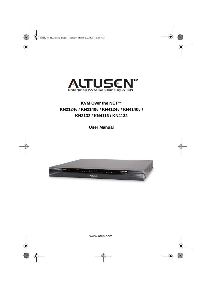 ALTUSEN KN2124V/2140V/4124V/4140V/2132/4116/4132 用户手册