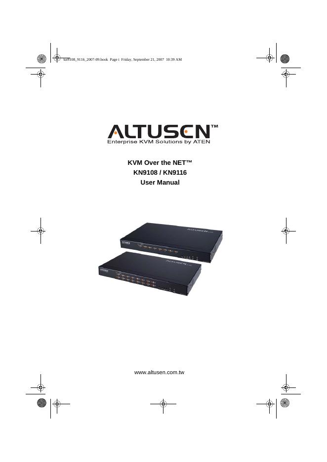 ALTUSEN KN9108/9116 用户手册(1)