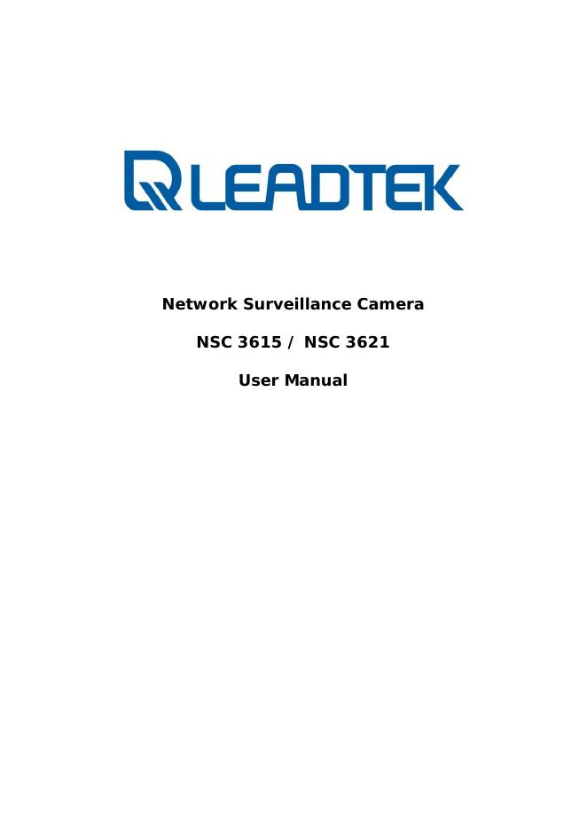 LEADTEK NSC 3615/NSC 3621 网络摄像头 用户手册