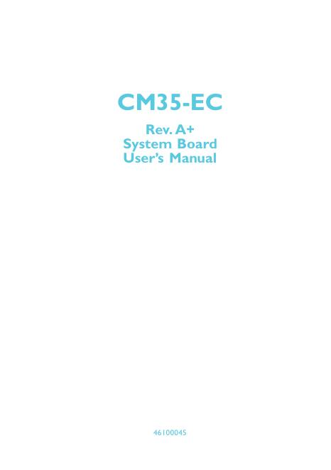 CM35-EC Rev. A+ System Board 用户手册