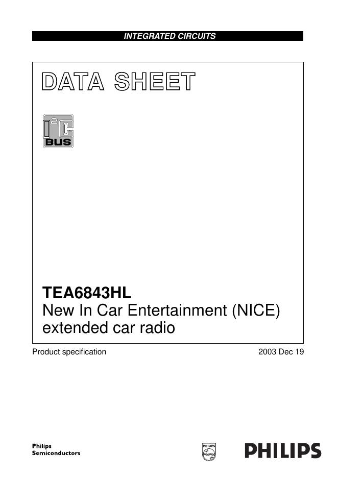 PHILIPS TEA6843HL 用户手册
