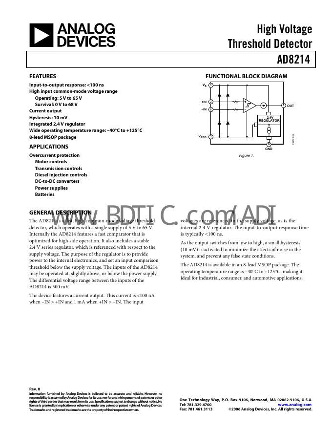 ANALOG DEVICES AD8214 数据手册