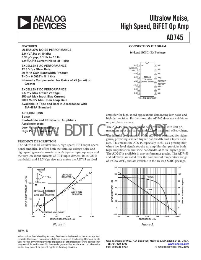 ANALOG DEVICES AD745 数据手册