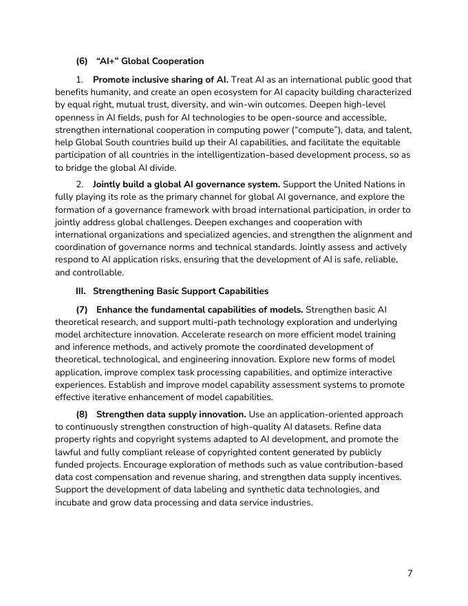 CSET：2025年国务院关于深入实施“人工智能+”行动的意见报告（英文版）_第7页