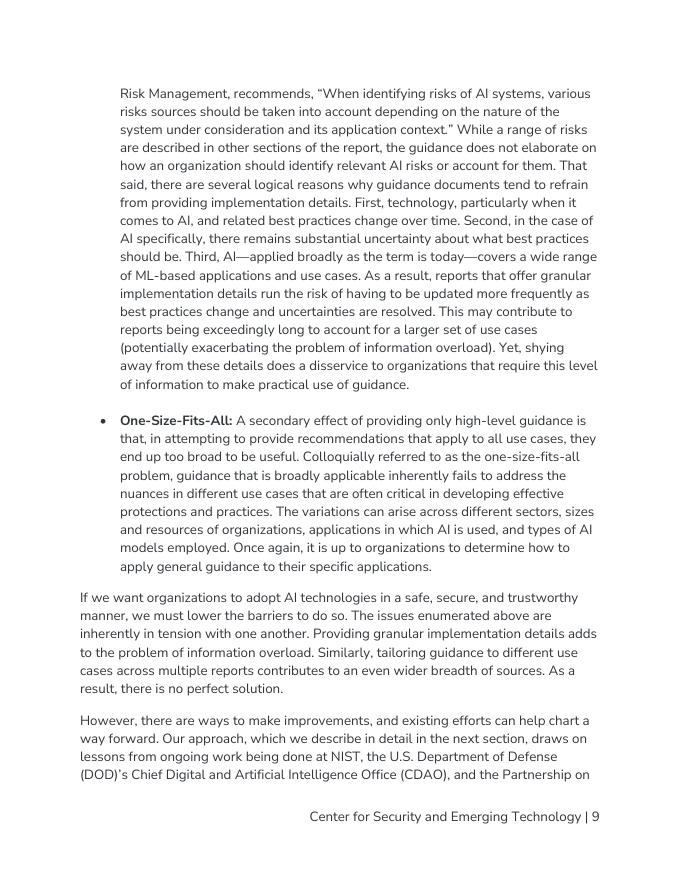 CSET：2025年协调人工智能指导：将自愿标准和最佳实践distill成一个统一的框架报告（英文版）_第10页