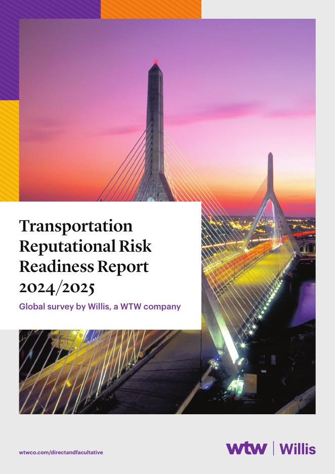 韦莱韬悦（WTW）：2024-2025年交通运输业声誉风险全球调查报告（英文版）海报