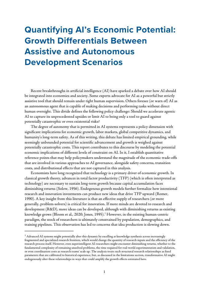 Rand兰德：2025年量化人工智能的经济潜力-辅助和自主发展情景之间的增长差异报告（英文版）_第9页