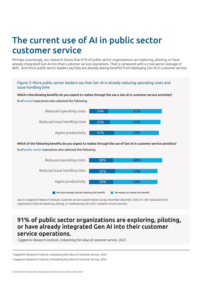 凯捷Capgemini：2025年人工智能能否在公共部门解锁出色的客户服务报告（英文版）_第8页