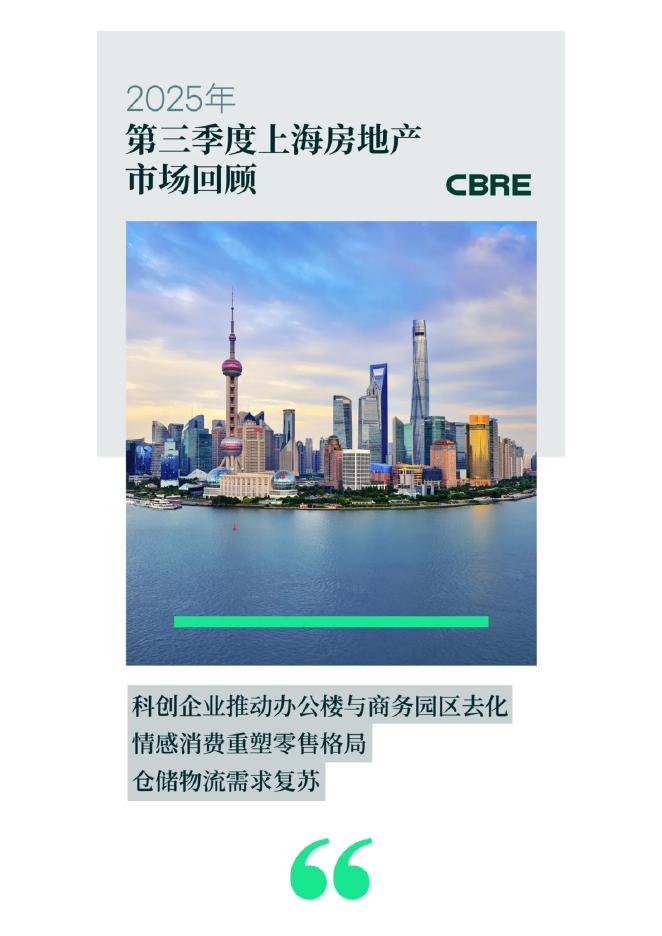 CBRE世邦魏理仕：2025年第三季度上海房地产市场回顾报告海报