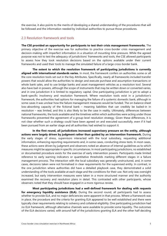 国际清算银行：西北非跨境危机模拟演习（英文版）_第9页