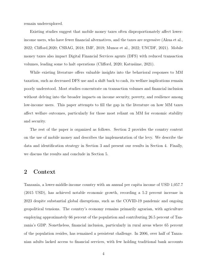 世界银行：移动货币税对家庭福利的影响：来自坦桑尼亚的证据（英文版）_第6页