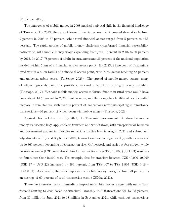 世界银行：移动货币税对家庭福利的影响：来自坦桑尼亚的证据（英文版）_第7页