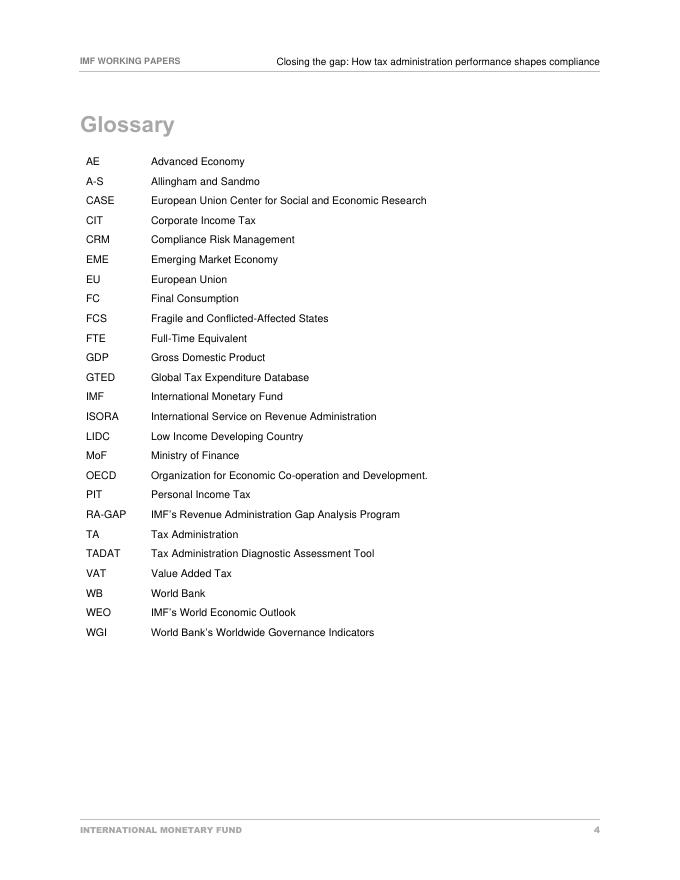 国际货币基金组织：缩小差距：税务管理绩效如何影响合规性（英文版）_第6页