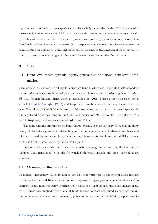 欧洲央行：企业风险与货币传导：重新审视超额债券溢价（英文版）_第8页
