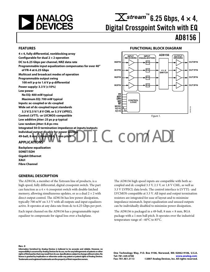 ANNLOG DEVICES AD8156 数据手册