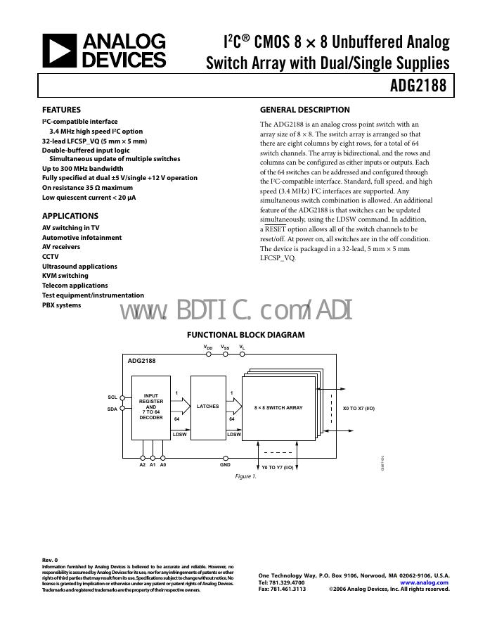 ANALOG DEVICES ADG2188 数据手册