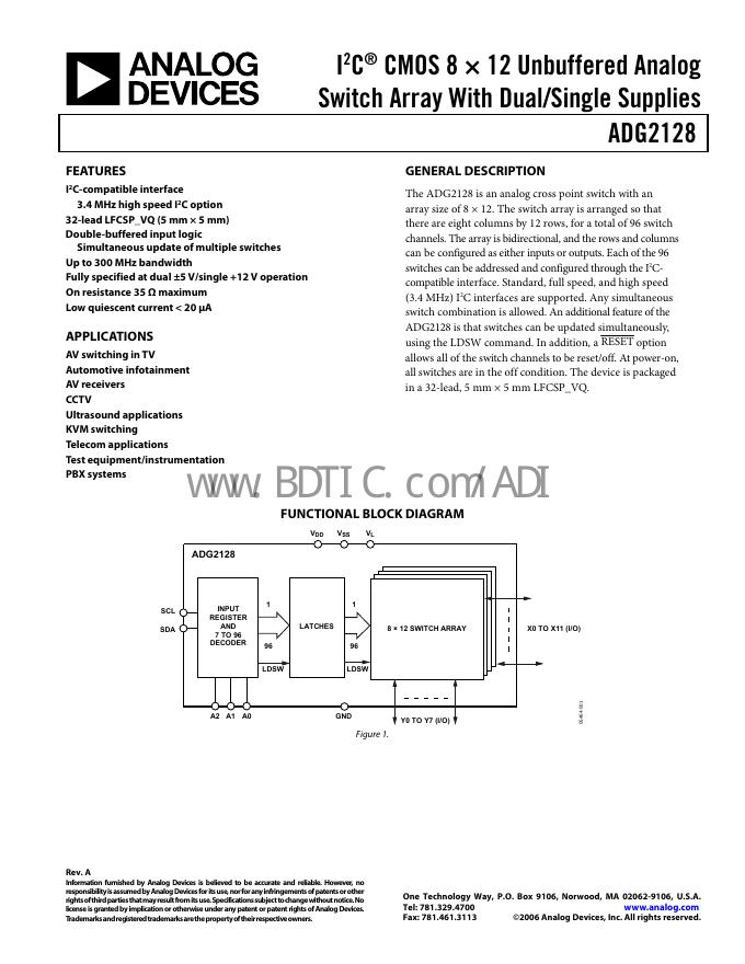 ANALOG DEVICES ADG2128 数据手册