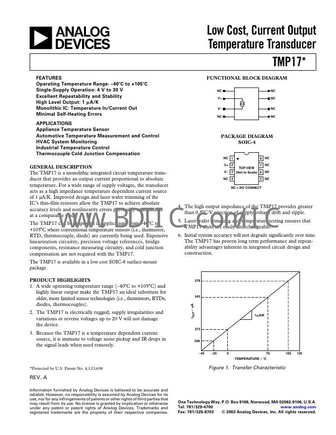 ANALOG DEVICES TMP17 数据手册