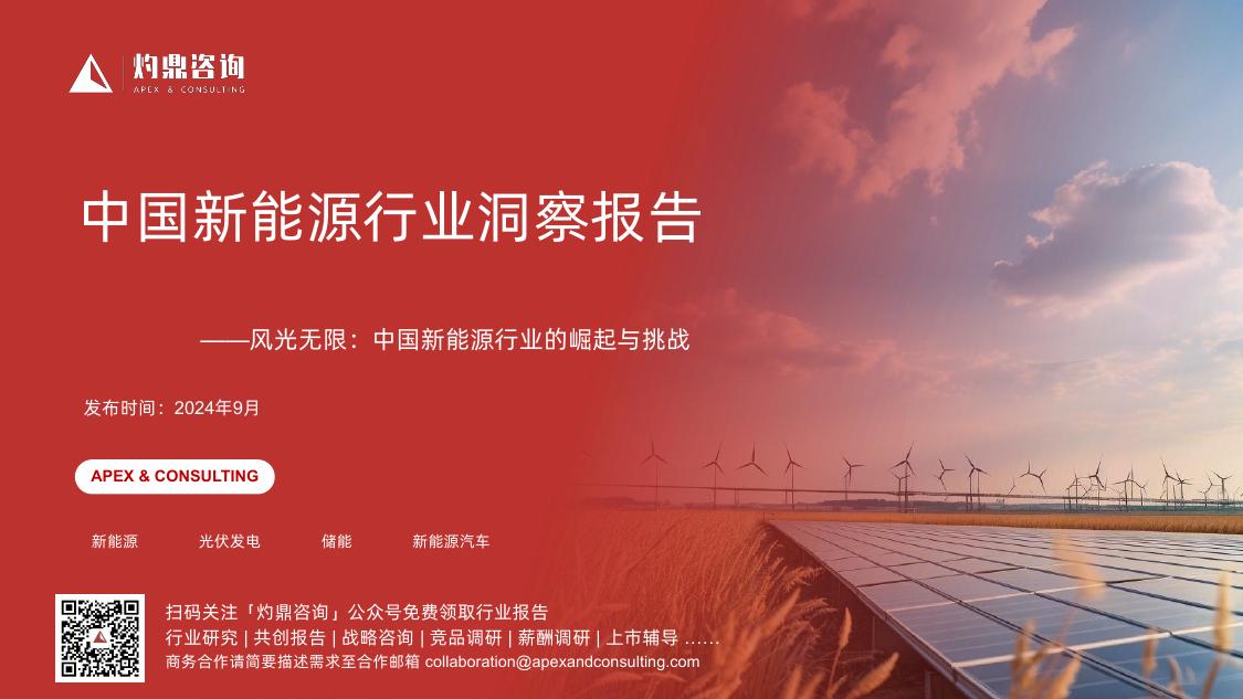 灼鼎咨询：2024年新能源行业洞察报告海报
