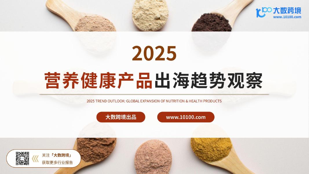 大数跨境：2025营养健康产品出海趋势观察报告海报