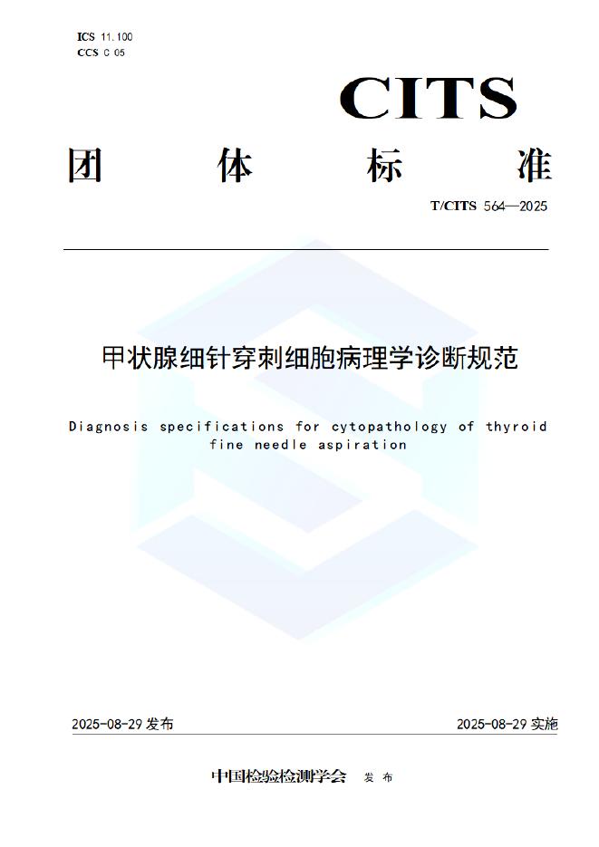 T/CITS 564-2025 甲状腺细针穿刺细胞病理学诊断规范