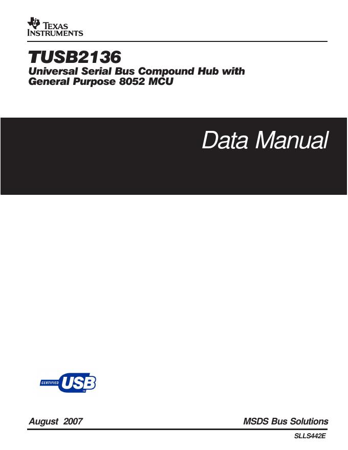 TEXAS INSTRUMENTS TUSB2136 数据手册