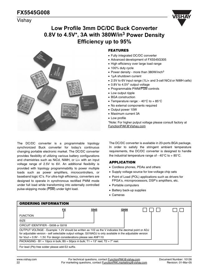 VISHAY FX5545G008 数据手册