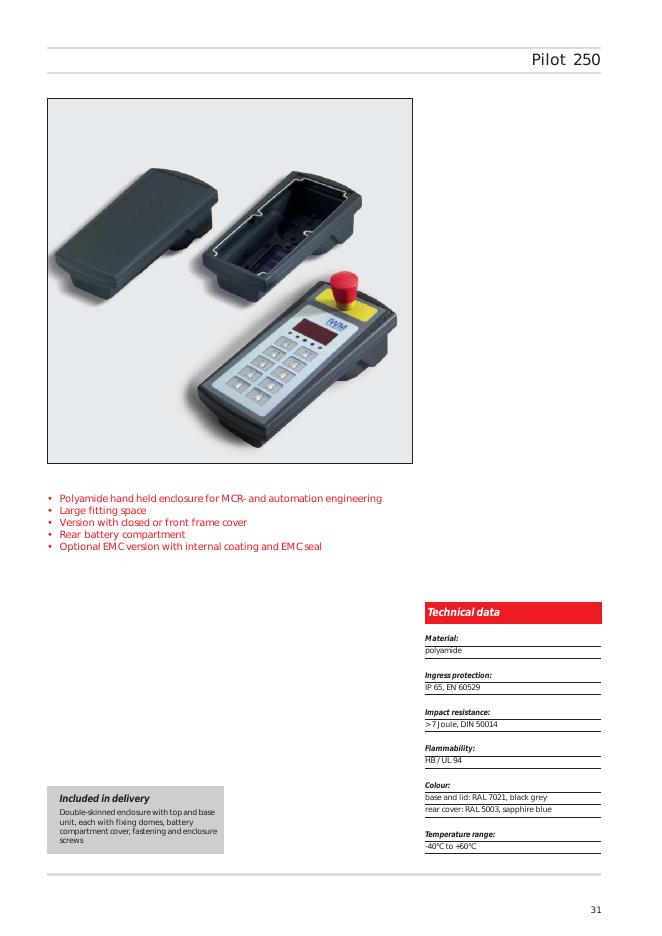 Pilot 250 数据手册