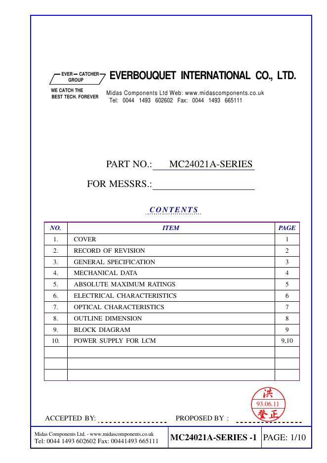 EVERBOUQUET MC24021A-SERIES 数据手册