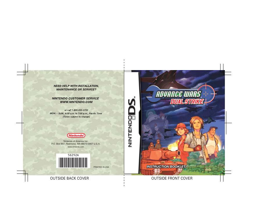 NINTENDO DS ADVANCE WARS DUAL STRIKE 使用手册