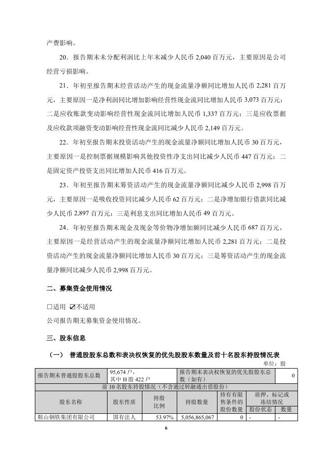 000898-鞍钢股份：2025年三季度报告_第6页