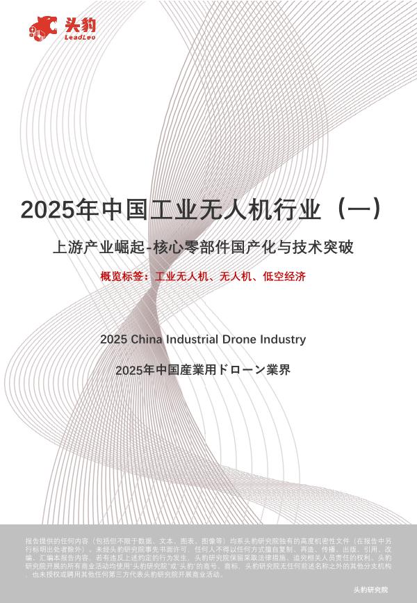 头豹研究院：2025年中国工业无人机行业（一）：上游产业崛起-核心零部件国产化与技术突破海报