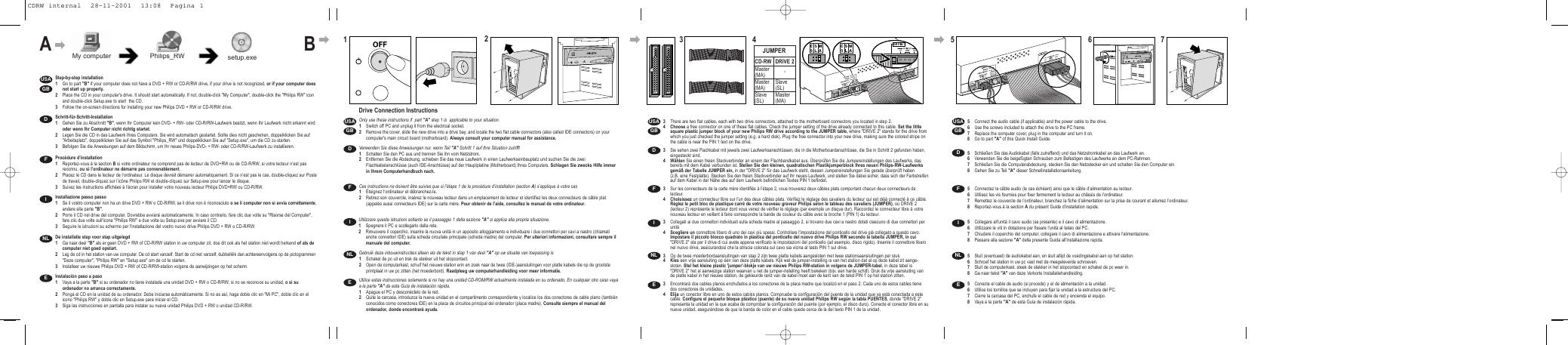 PHILIPS DVD+RW&CD-R/RW Internal drives 快速<em>入门</em>指南(英文) 海报