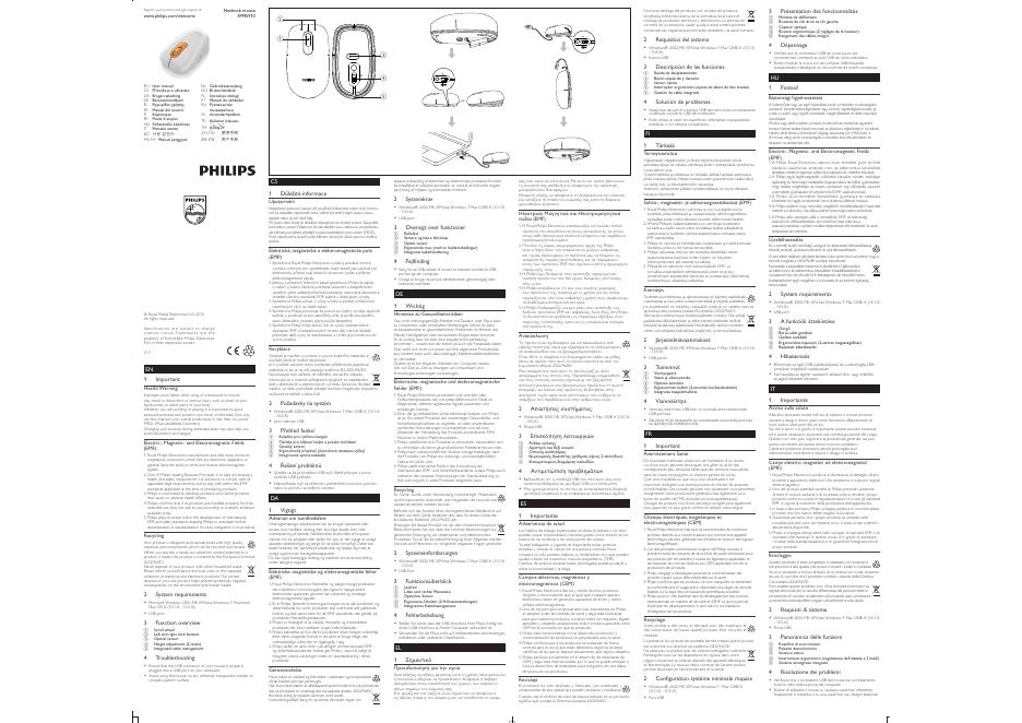 PHILIPS SPM5910 鼠标 快速<em>入门</em>指南 海报