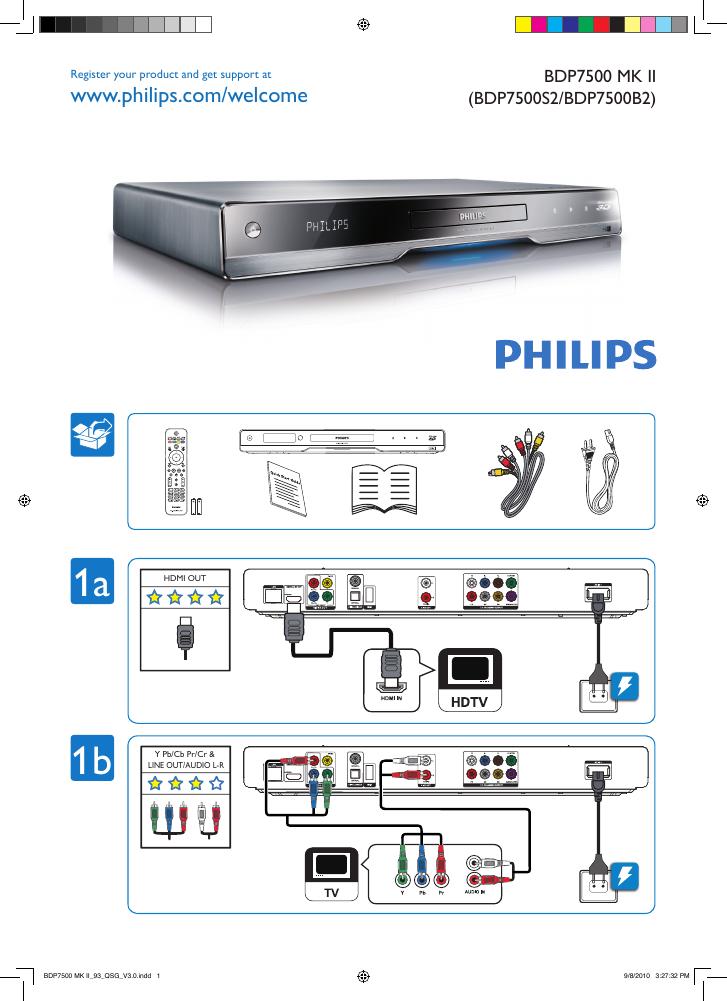 PHILIPS BDP7500 MK II(BDP7500S2/BDP7500B2)快速<em>入门</em>指南(英文) 海报