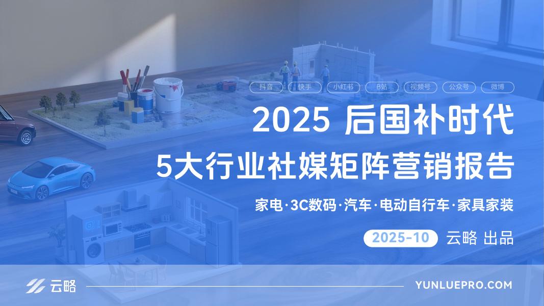 云略：2025年后国补时代5大行业社媒矩阵营销报告海报