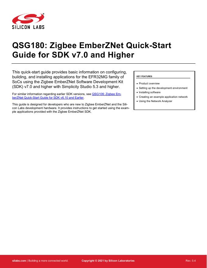Zigbee EmberZNet SDK v7.x 快速<em>入门</em>指南 海报