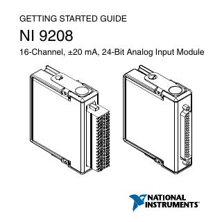 NI 9208 16 通道±20mA 24 位模拟输入模块-快速<em>入门</em>指南 海报