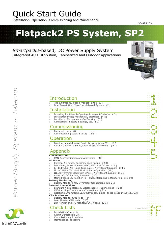 Flatpack2 PS System,SP2 356825.103 快速<em>入门</em>指南 海报