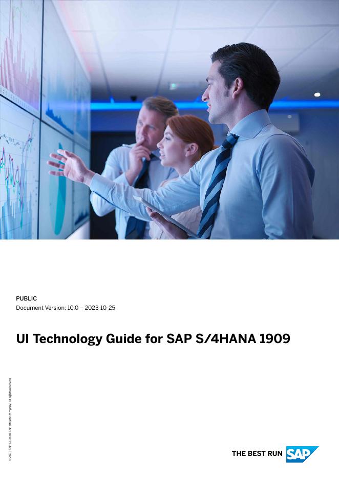 SAP S/4HANA 1909 UI技术指南
