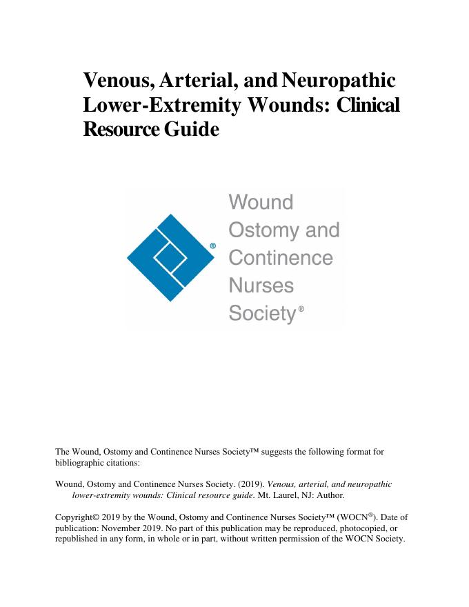 下肢静脉、动脉和神经性溃疡的临床资源指南