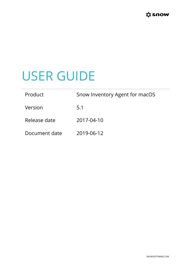 Snow Inventory Agent for macOS 用户指南