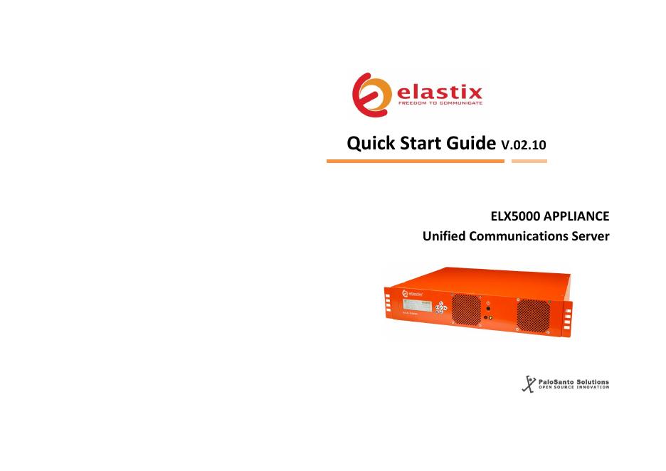 Elastix ELX5000一体机快速<em>入门</em>指南 海报