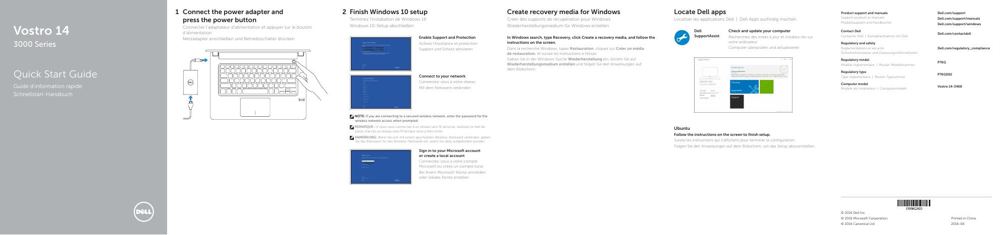 戴尔Vostro 14 3000系列快速<em>入门</em>指南 海报