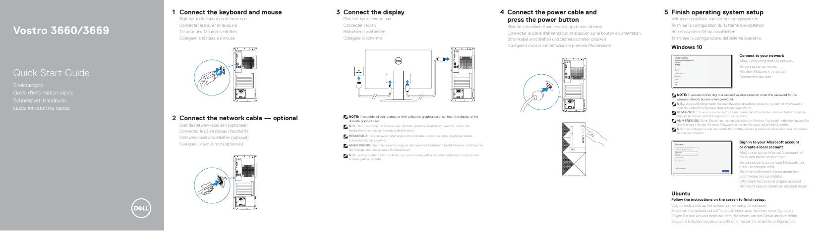 戴尔 vostro 3660/3669 快速<em>入门</em>指南 海报
