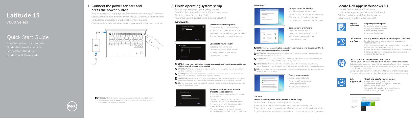 Latitude 13 7000系列快速<em>入门</em>指南 海报