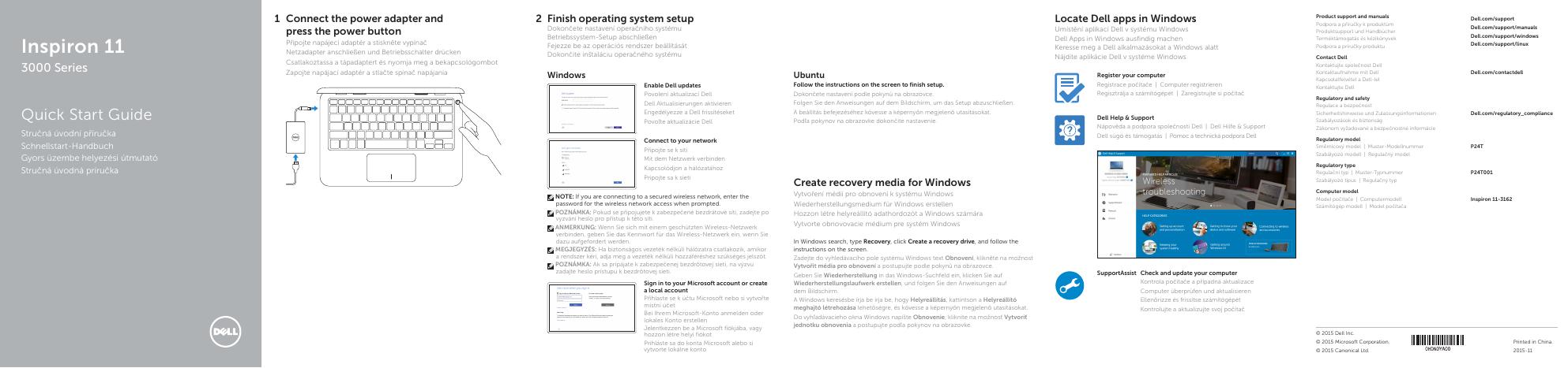 戴尔Inspiron 11 3000系列快速<em>入门</em>指南 海报
